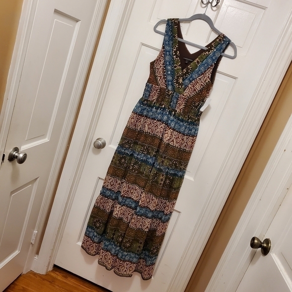 NWT Chris McLaughlin Print Tiered Midi Dress Size 6 - Picture 9 of 16